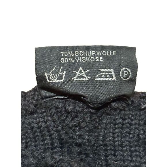 Vintage Astrifa Strick Modelle Austrian Folklore Cardigan Black Sweater Trachten - Picture 8 of 11